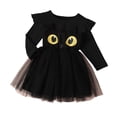 thumbnail image 3 of Weebloom Halloween Toddler Girl Dresses Tutu Cat Dress Up Stage Performance Long Sleeve Party Outfit Clothes Dress For Girls Black 2-3 Years, 3 of 8