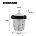 thumbnail image 2 of Vaso mezclador de pulverizador de pintura desechable para pintura automotriz, para recubrimientos comerciales automotrices transparentes, transparentes, 2 of 5