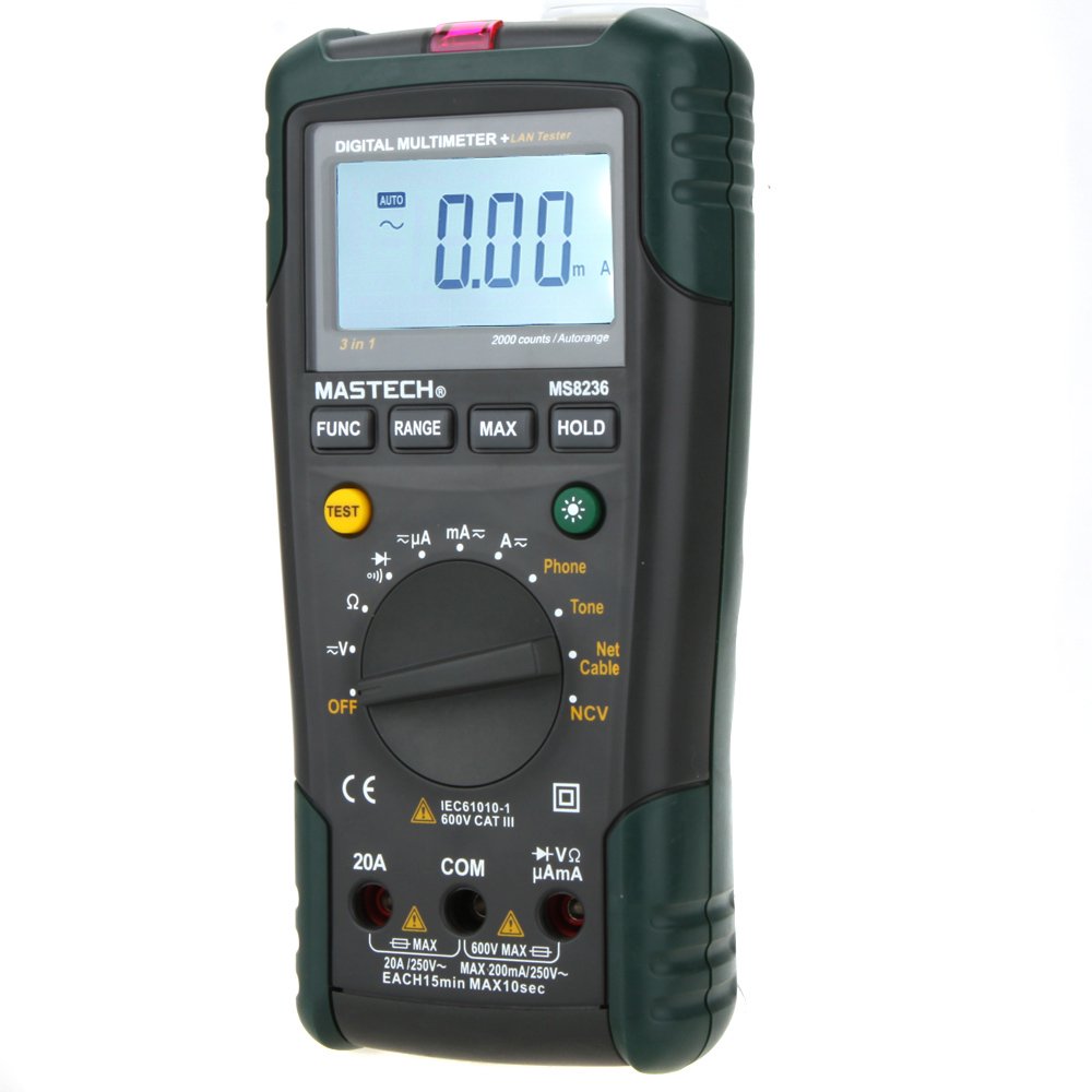 MASTECH MS8236 NCV Auto Ranging DMM Digital Network Multimeters W/ Lan