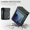 thumbnail image 5 of Dteck Crossbody for Samsung Galaxy Z Flip 7 Wallet Case with RFID Blocking Card Holder, Strap Kickstand Shockproof Flip Phone Cover for Women Men,Black, 5 of 7