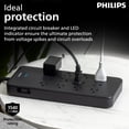 thumbnail image 3 of Protector contra sobretensiones Philips SPP3813B/37, 12 salidas 3500J, negro, 3 of 7