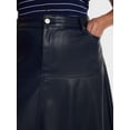 thumbnail image 4 of Terra & Sky Women's Plus Faux Leather Midi Skirt, Sizes 0X-5X, 4 of 6