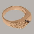 thumbnail image 5 of LBG British Made 18k Rose Gold ring with Natural Amethyst Mens band Ring - 33 size options - Size 9.75, 5 of 6