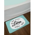 thumbnail image 2 of Motivation Bath Mat, Do What You Love What You Do Message Positive Vibes Stimulation Theme, Plush Bathroom Decor Mat with Non Slip Backing, 29.5" X 17.5", Turquoise Black White, by Ambesonne, 2 of 2