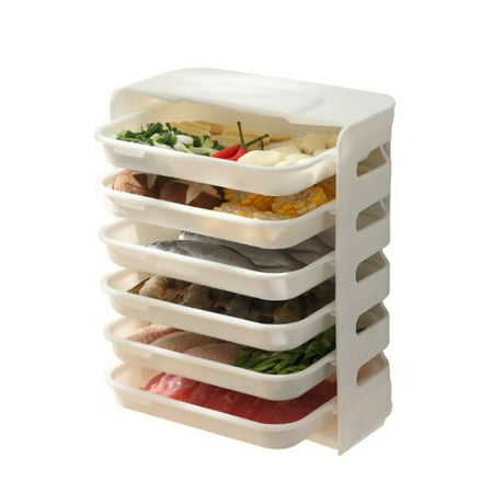 

MEGAWHEELS Vegetable Storage Rack Stackable Fruit Meat Storage Organizer