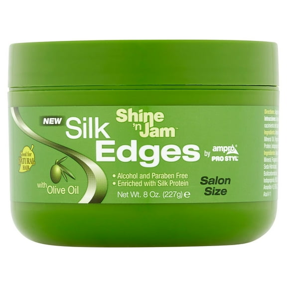 AmPro Shine 'n Jam [ SILK EDGES ] 8 oz. * BEAUTY TALK LA *