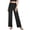 *Black, variant on ClodeEU Women's High Waisted Wide Leg Faux Denim Pants, Straight Leg Stretch Jeans Black,Womens Plus L