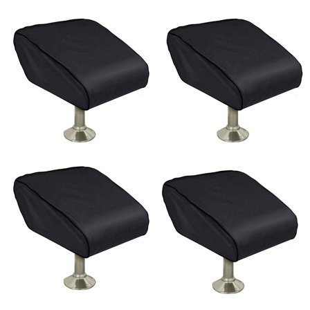 4X Boat Folding Seat Cover Waterproof Heavy-Duty Trailerable Fishing Chair Cover Protection ,Black