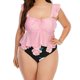 thumbnail image 1 of Traje de baño de playa de bikini sin espalda sin mangas dividido para mujer sin soporte de acero Fridja nalpqowj22020, 1 of 8
