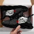 thumbnail image 6 of Men's Gothic Skull Running Shoes, Punk Rock Breathable Cushion Sports Walking Sneakers Gym Jogging Tennis Shoes, 6 of 6