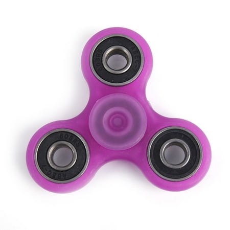 Glow In The Dark Fidget Spinner EDC Focus Toys Fluorescent with Hybrid Ceramic Bearing Ultra Durable Non-3D printed for Adult Children by FUWAXUNG (Luminous Purple