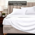 thumbnail image 5 of Superior Egyptian Cotton Deep Pocket 1000 TC Sheet Set, Olympic Queen, White, 5 of 14