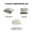 thumbnail image 7 of Regency Heights 7 Piece Stripe Comforter Set, California King Size Bed in a Bag Bedding Set for All Seasons, Comforter Bed Set with Flat Sheet and Fitted Sheet, Taupe/Grey, 7 of 7