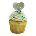 thumbnail image 5 of White Egret in the Pond Heart Love Cupcake Picks Toppers Decoration Set of 6, 5 of 7
