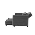 thumbnail image 6 of 3 in Convertible Sleeper Sofa Bed, Modern Loveseat Sofa Couch with Pull Out Bed and Reclining Adjustable Backrest  Folding Lounge Sofa with Lumbar Pillows for Apartment Living Room Bedroom,Grey, 6 of 9