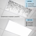 thumbnail image 4 of Grey Botanical Fluorescent Light Covers, Weeping Eucalyptus Leaves Watercolor Magnetic Light Covers for Ceiling Lights, Fluorescent Ceiling Shade Filters for Classroom Bedroom Office 4x2Ft x 4PCS, 4 of 8