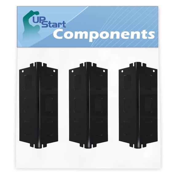 3 Pack BBQ Grill Heat Shield Plate Tent Replacement for Charbroil 463453205Charbroil 463452205Charbroil 463351305, 463453305, 463453306 - Barbeque Porcelain Steel Flame Tamer, Burner Cover 11 3/4"