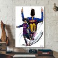 thumbnail image 4 of Cuadro Decorativo Messi Gol Canvas Listo Para Colgar 40x60cm Jungle Art Impresion Tela Arte, 4 of 6