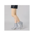 thumbnail image 3 of BLISSFUL STEP Women's Ankle Boots Clear Block Heel Sparkly Glitter Pointed Toe Boots Silver 5.5, 3 of 8