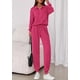 thumbnail image 4 of Conjunto Deportivo PRETTYGARDEN para Mujer 2 Piezas con Cierre Sudadera y Pantalón Rojo Rosado Talle S, 4 of 8
