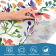 thumbnail image 5 of Yayeee Kitchen Curtains Tier Set of 2 Light Filtering 57"x24" Over Sink Window Panels, Green Wildflower Pattern, 5 of 7