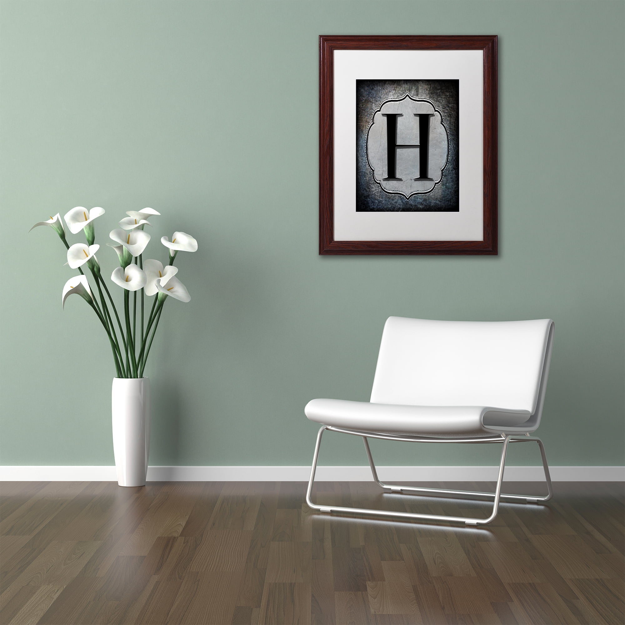 LightBoxJournal 'Letter H' Matted Framed Art