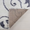 thumbnail image 4 of Ladole Rugs Shaggy Rabat Abstract Pattern Sustainable Spirals Style Indoor Area Rug Carpet in White Dark Gray, 4x6 (3'11" x 5'7", 120cm x 170cm), 4 of 5