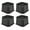 4in, variant on Height Increase 1 Inch Trapezoidal L-Shape Half Top Spike Bottom Rubber Strip Non-Slip Bed Feet Cabinet Feet Sofa Feet Table Feet Pad 4pcs