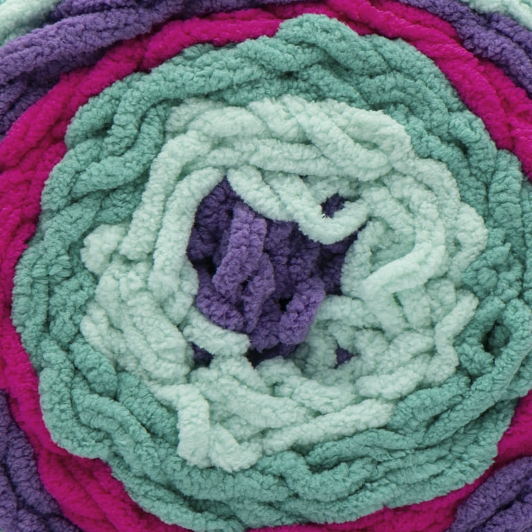 Bernat Blanket Stripes 6 Super Bulky Polyester Yarn Aqua Violet 10.5oz 300g 220 Yards 4 Pack Walmart