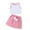 A232-Pink, variant on XZNPDUCQ Toddler Girls Clothes Summer Short Set Outfit Tie Knot Shoulder Sleeveless Ruffle Tops and Shorts 2PC Clothing Set Dailywear Set 2-3 Years Pink