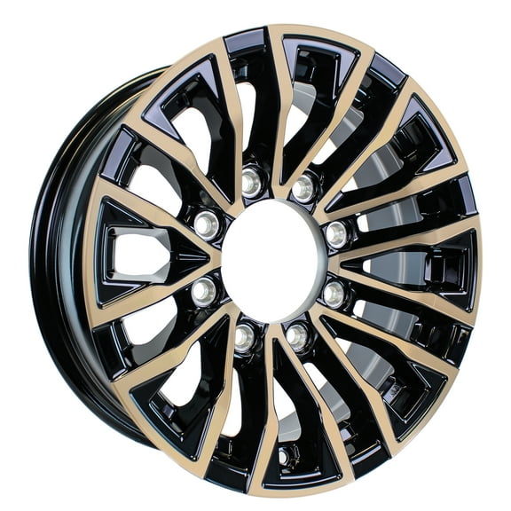 Aluminum Trailer Wheel 16X6 16" Brushed Gold Finish 8 Lug On 6.5" Center Edge Rim