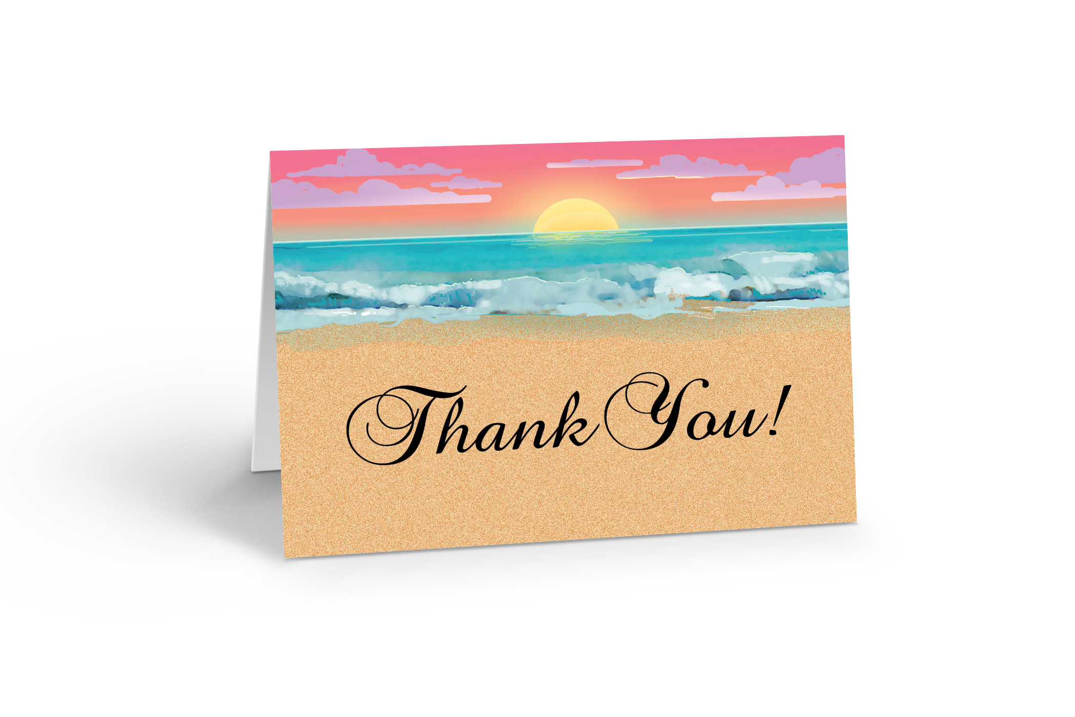 Beach Thank You Note Card Set - 10 Boxed Note Cards and Envelopes - 14367-1  - Walmart.com