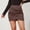 Brown, variant on Tqcoqu Women's Skirt Ruched Wrap High Waist Faux Suede Skirt Zipper Back Above Knee A Line Bodycon Mini Skirt Basic Skirt,Brown,Women's S-XL