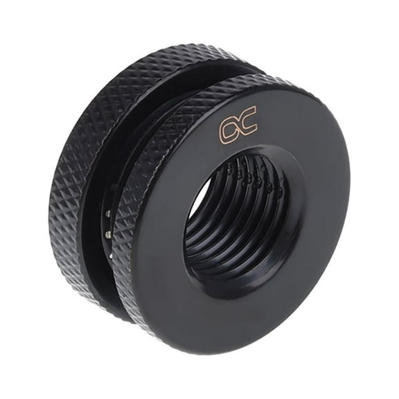 Alphacool G1/4" Bulkhead Connector Fitting, Short Version, Deep Black
