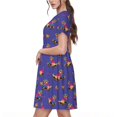 thumbnail image 2 of Balery Labrador Retriever Dog Vestidos sueltos de manga corta para mujer, vestidos de verano 2025, vestidos casuales de corte A con vuelo., 2 of 6