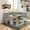 Grey, variant on Meeyar Breakfast Nook Corner Dining Table Set with Storage, Modern Reversible Indoor Kitchen Table with Bench Seats 3-5, White-Nuture