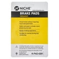 thumbnail image 6 of Niche Complete Organic Brake Pad Set for Kawasaki Ninja 650 Motorcycle MK1002516, 6 of 10