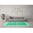 thumbnail image 3 of Ahgly Company Indoor Rectangle Oriental Turquoise Blue Traditional Area Rugs, 6' x 9', 3 of 4