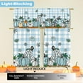 thumbnail image 4 of Fall Kitchen Curtains Set, Fall Decorations Blue Pumpkin Buffalo Plaid 2 Panels (27x36") + Tier (54x18"), Rod Pocket Autumn Window Curtains Set for Cafe, Living Room & Thanksgiving Kitchen Decor, 4 of 6