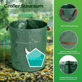 thumbnail image 2 of 2x Bolsas De Basura De Jardín, 272l Bolsa De Basura De Jardín Autoportante, Bolsas De Hojas, Contenedores De Basura De Jardín, Bolsas De Basura Verdes Hechas De Tejido De Polipropileno Robusto. Afortunado Sencillez, 2 of 5