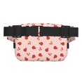 thumbnail image 3 of Fotbe Ladybug With Flower Cangurera Cuadrada con Estampado de Doble Capa, Bolsa de Cintura Ajustable Mini para Hombres y Mujeres, 3 of 9