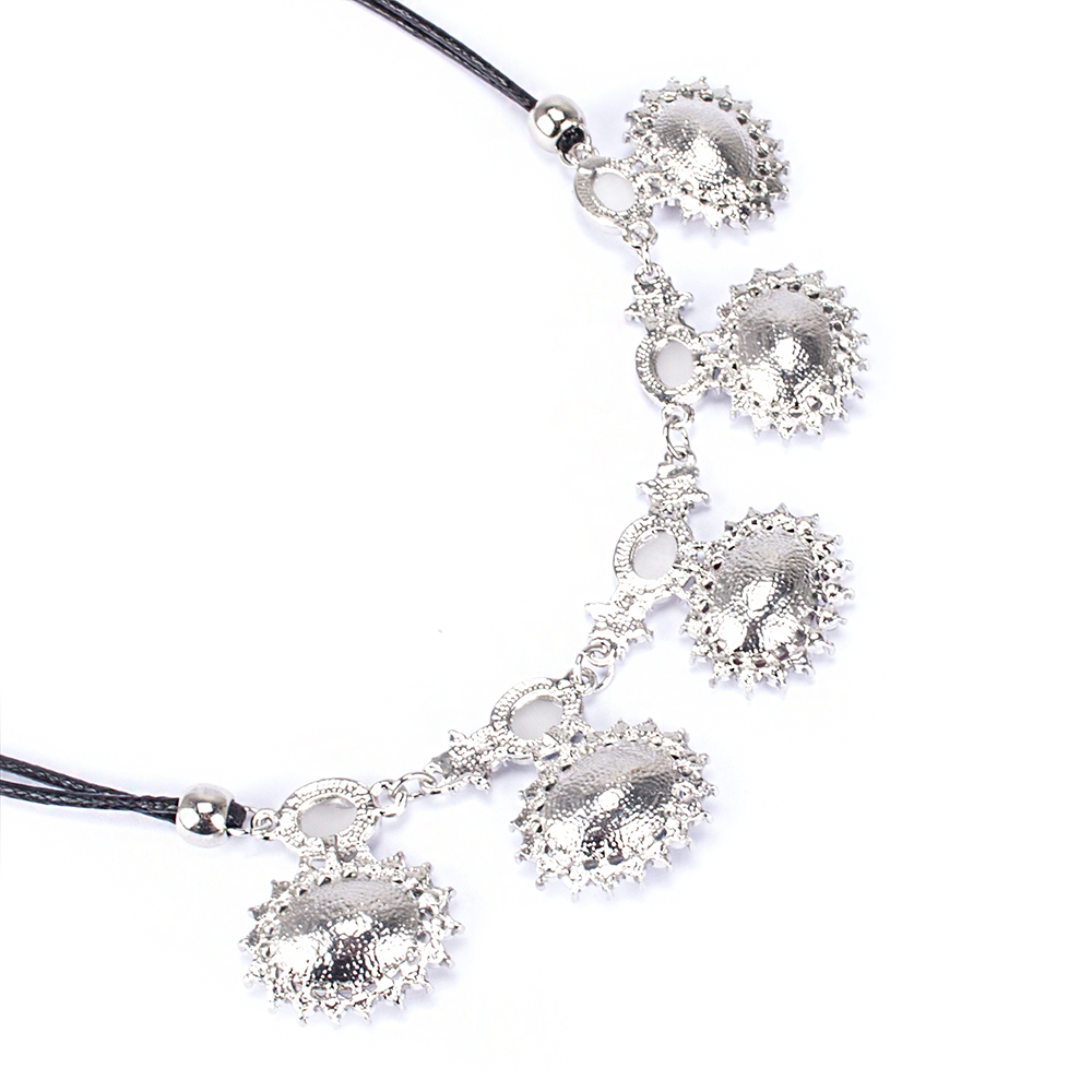 Women's Round Jewel Necklace (Colorful) [Elegant Fashion Accessory][Single Piece]