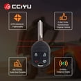 thumbnail image 3 of CCIYU X 1 Flip Key Fob with Key Blade 4 buttons Replacement for 2001-2016 for Ford for Crown Victoria for Edge for Escape Series with FCC CWTWB1U793D, 3 of 7