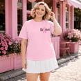 thumbnail image 4 of DEXIO Breast Cancer Plus Size Shirts for Women Ribbon In October We Wear Graphic T-Shirt Short Sleeve Awareness Tops Light Pink 3X, 4 of 9