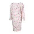 thumbnail image 2 of Elgant Emily Women's 100% Polyester Fleece Zipper Front Duster Robe-Pink Floral-3X, 2 of 6