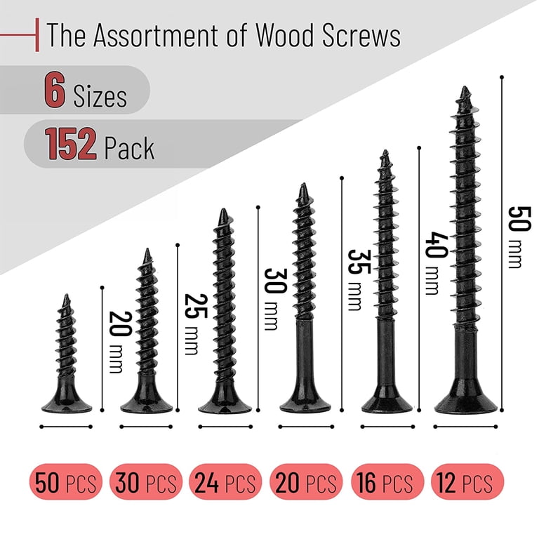 152-Piece Wood Screw Assortment Kit photo 7