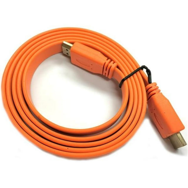 Techcraft Flat HDMI Cable V1.4 Support 3D And Ethernet 1080P 5 Feets Orange