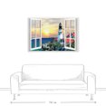 thumbnail image 3 of Creative Products Sunset Lighthouse Window 32x48 Canvas Wall Art, 3 of 4