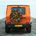 thumbnail image 6 of Yiaed Leopard Print Print Tire Wheel Cover, Waterproof Spare Tire Cover Fit for Jeep, Truck,Trailer, RV, SUV, Camper and Most Vehicle-15 inch, 6 of 6