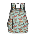 thumbnail image 1 of Balery Dachshund Christmas Play Mochila Ligera para Hombres y Mujeres – Resistente y Impermeable, Ideal para la Escuela, el Trabajo, los Viajes y el Uso Diario, 1 of 7